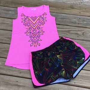 Girl’s Sleeveless Top (L) and Silky Shorts (XL) Fit About Same